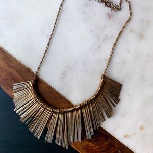 Statement Gold Necklace with Pins | Francesca’s